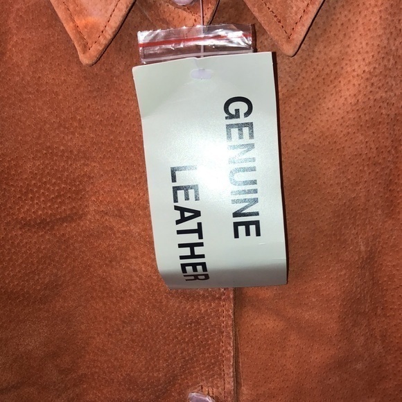 Bagatelle Orange Leather Jacket - Picture 3 of 14